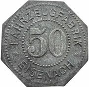 50 Pfennig - Eisenach Fahrzeugfabrik obverse image