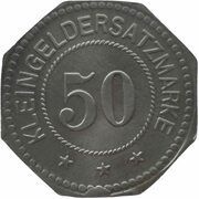 50 Pfennig - Ilmenau Lebensmittel Commission, Germany, 1917 reverse image
