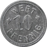 10 Pfennig - Kaiseroda Gewerkschaft, Germany,  reverse image