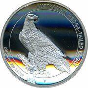 8 Dollars - Elizabeth II 4th Portrait - Wedge-tailed Eagle - Silver Proof; High Relief, Australia, 2016 reverse image