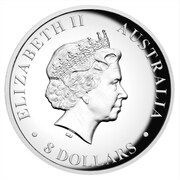 8 Dollars - Elizabeth II 4th Portrait - Kangaroo - Silver Proof - High Relief obverse image