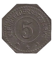 5 Pfennig - Dresden Deutsche Wäschereiwerke, Germany,  reverse image