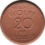 20 Pfennig - Dresden Friedrich Wolff obverse image