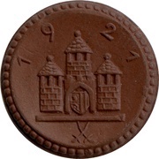 25 Pfennig - Freiberg, Germany, 1921 reverse image