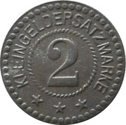 2 Pfennig - Hainitz Grützner and Faltis, Germany,  reverse image