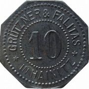 10 Pfennig - Hainitz Grützner and Faltis obverse image