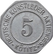 5 Pfennig - Kötitz Deutsche Kunstleder Aktienges. obverse image