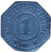 1 Pfennig - Leipzig-Plagwitz Grohmann and Frosch, Germany,  reverse image
