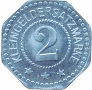 2 Pfennig - Leipzig-Plagwitz Grohmann and Frosch, Germany,  reverse image