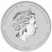 8 Dollars - Elizabeth II 4th Portrait - Year of the Monkey - Monkey King obverse image