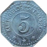 5 Pfennig - Leipzig Automobil and Aviatik A.G. Heiterblick, Germany,  reverse image