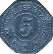 5 Pfennig - Leipzig-Plagwitz Grohmann and Frosch, Germany,  reverse image