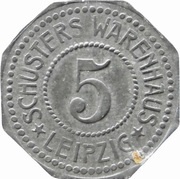 5 Pfennig - Leipzig Schusters Warenhaus obverse image