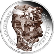 8 Dollars - Elizabeth II 4th Portrait - Henry Lawson -150 Years - Silver Proof, Australia, 2017 reverse image