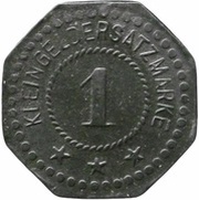 1 Pfennig - Radeberg F.L.R., Germany,  reverse image
