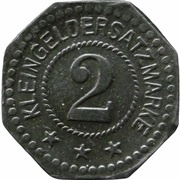 2 Pfennig - Radeberg F.L.R., Germany,  reverse image