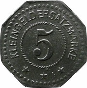 5 Pfennig - Radeberg F.L.R., Germany,  reverse image