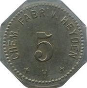 5 Pfennig - Radebeul Chem. Fabr. v. Heyden obverse image