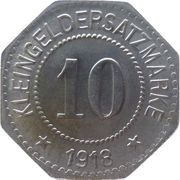 10 Pfennig - Zwickau, Germany, 1918 reverse image
