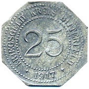 25 Pfennig - Bitterfeld Bankverein G.m.u.H, Germany, 1917 reverse image