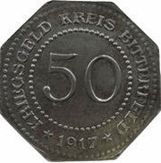 50 Pfennig - Bitterfeld Bankverein G.m.u.H, Germany, 1917 reverse image