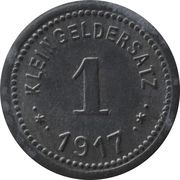 1 Pfennig - Eisleben Mansfeldsche Gewerkschaft, Germany, 1917 reverse image