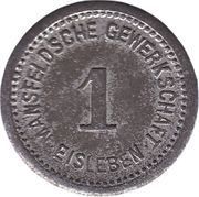 1 Pfennig - Eisleben Mansfeldsche Gewerkschaft, Germany, 1918 reverse image