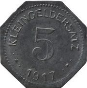 5 Pfennig - Eisleben Mansfeldsche Gewerkschaft, Germany, 1917 reverse image