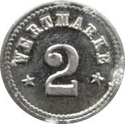 2 Pfennig - Erfurt R and P, Germany,  reverse image