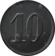 10 Pfennig - Erfurt Reibstein, Germany,  reverse image