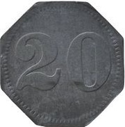 20 Pfennig - Erfurt Reibstein, Germany,  reverse image