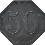 50 Pfennig - Erfurt Henry Pels and Co., Germany,  reverse image