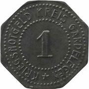 1 Pfennig - Gardelegen, Germany,  reverse image