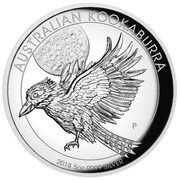 8 Dollars - Elizabeth II 4th Portrait - Australian Kookaburra - Silver High-Relief Coin, Australia, 2018 reverse image
