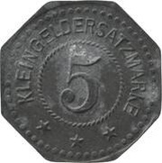 5 Pfennig - Glöthe Saxonia AG, Germany,  reverse image