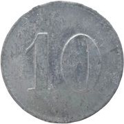 10 Pfennig - Glöthe Saxonia AG, Germany,  reverse image