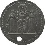 10 Pfennig - Halberstadt, Germany,  reverse image