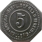 5 Pfennig - Halle Bruckd.-Nietl. Bergbau Verein obverse image