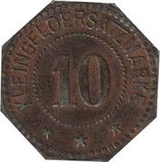 10 Pfennig - Halle Bruckd. Nietl Bergbau-Verein, Germany,  reverse image