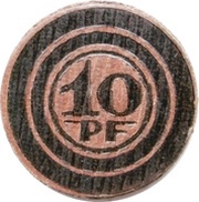 10 Pfennig - Halle tram, Germany, 1921 reverse image