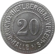 20 Pfennig - Halle Bruckd.-Nietl. Bergbau Verein obverse image