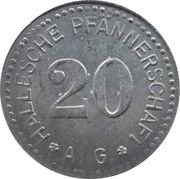 20 Pfennig - Halle an der Saale Hallesche Pfännerschaft A.G. obverse image