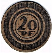 20 Pfennig - Halle tram, Germany, 1921 reverse image