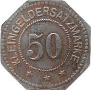 50 Pfennig - Halle A. Riebecksche Montanwerke A.G, Germany,  reverse image