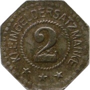 2 Pfennig - Halle A. Riebecksche Montanwerke A.G, Germany,  reverse image