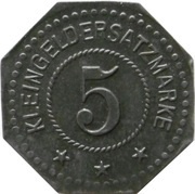 5 Pfennig - Heldrungen Gewerkschaft Heldrungen II, Germany,  reverse image