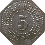 5 Pfennig - Heldrungen Gewerkschaft Heldrungen II obverse image