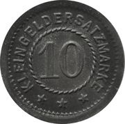 10 Pfennig - Heldrungen, Germany,  reverse image