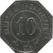 10 Pfennig - Heldrungen Gewerkschaft Heldrungen II, Germany,  reverse image