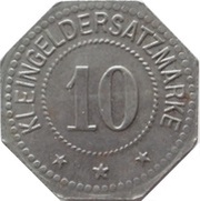 10 Pfennig - Heldrungen Gewerkschaft Heldrungen II, Germany,  reverse image